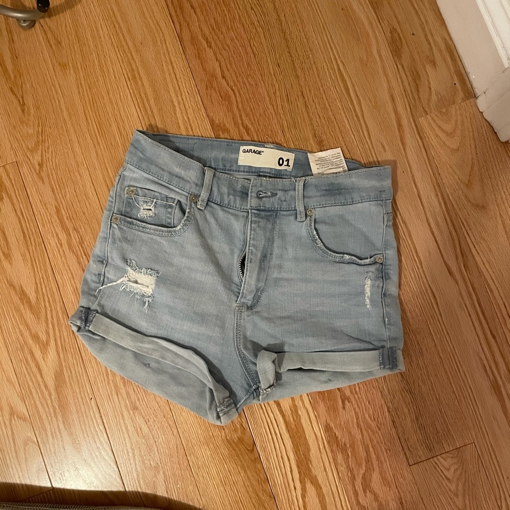 Garage Distressed Denim Shorts